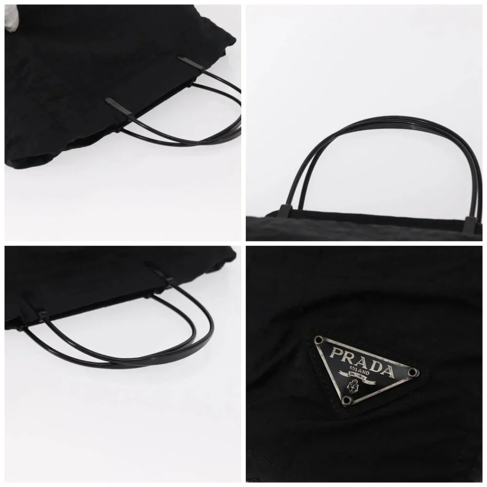 PRADA Hand Bag Nylon Black Silver Auth ka079 - Picture 16 of 16
